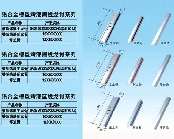铝合金 烤漆龙骨