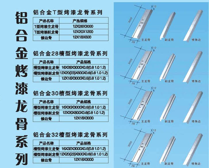 铝合金 烤漆龙骨
